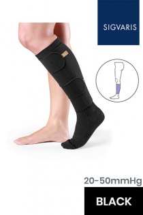 Sigvaris Compreflex Complete Adjustable Unisex Black Calf Compression Sleeve